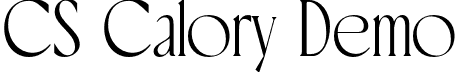 CS Calory Demo font - CSCalory-Regular_demo.otf