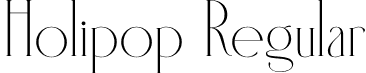 Holipop Regular font - Holipop.otf