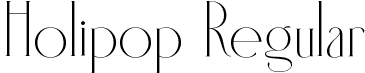 Holipop Regular font - Holipop.ttf