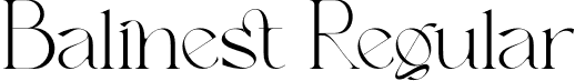 Balinest Regular font - Balinest.otf