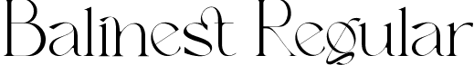 Balinest Regular font - Balinest.ttf