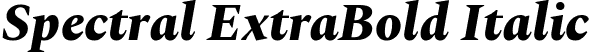 Spectral ExtraBold Italic font - Spectral-ExtraBoldItalic.ttf