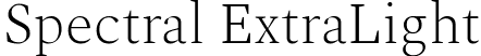 Spectral ExtraLight font - Spectral-ExtraLight.ttf