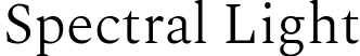 Spectral Light font - Spectral-Light.ttf