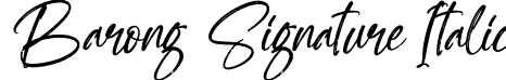 Barong Signature Italic font - Barong Signature Italic.otf