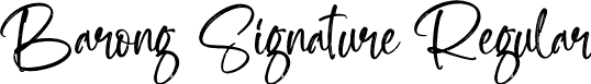 Barong Signature Regular font - Barong Signature.otf