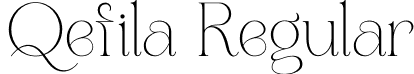 Qefila Regular font - Qefila.otf