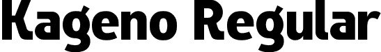 Kageno Regular font - Kageno.otf