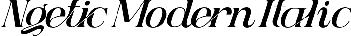 Ngetic Modern Italic font - NgeticModern-Italic.otf