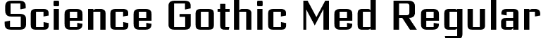 Science Gothic Med Regular font - ScienceGothic-CndSmCntr.ttf