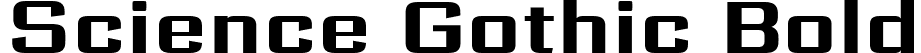 Science Gothic Bold font - ScienceGothic-BoldSmCntr.ttf