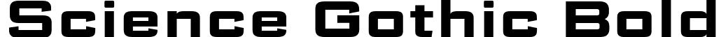 Science Gothic Bold font - ScienceGothic-BoldSmExp.ttf
