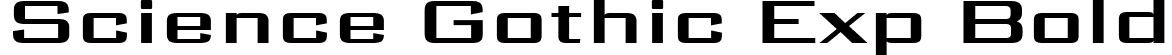 Science Gothic Exp Bold font - ScienceGothic-BoldExpSmCntr.ttf