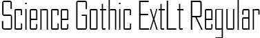 Science Gothic ExtLt Regular font - ScienceGothic-ExtLtUltCnd.ttf