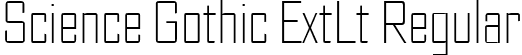 Science Gothic ExtLt Regular font - ScienceGothic-ExtraLightXCnd.ttf