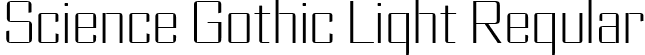 Science Gothic Light Regular font - ScienceGothic-LightCndHiCntr.ttf