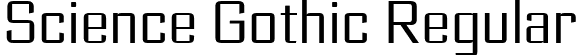 Science Gothic Regular font - ScienceGothic-RegCndSmCntr.ttf