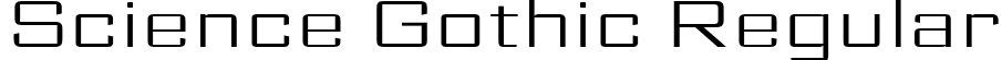 Science Gothic Regular font - ScienceGothic-RegSmExpSmCntr.ttf