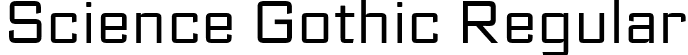 Science Gothic Regular font - ScienceGothic-RegularSmCnd.ttf