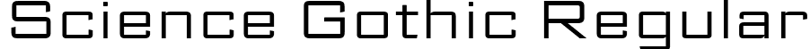 Science Gothic Regular font - ScienceGothic-RegularSmExp.ttf