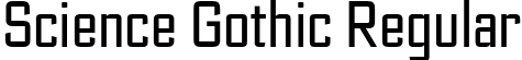 Science Gothic Regular font - ScienceGothic-RegularXCnd.ttf