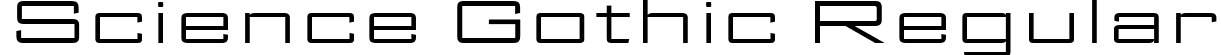 Science Gothic Regular font - ScienceGothic-RegularXExp.ttf