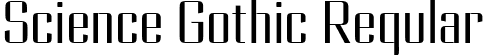 Science Gothic Regular font - ScienceGothic-RegXCndHiCntr.ttf