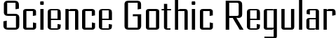 Science Gothic Regular font - ScienceGothic-RegXCndSmCntr.ttf