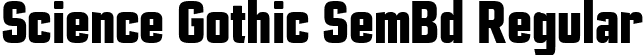 Science Gothic SemBd Regular font - ScienceGothic-SemiBoldUltCnd.ttf