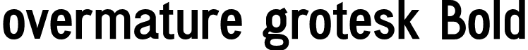 overmature grotesk Bold font - overmaturegrotesk-Bold.otf