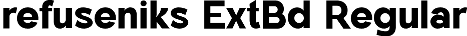 refuseniks ExtBd Regular font - refuseniks-ExtraBold.otf