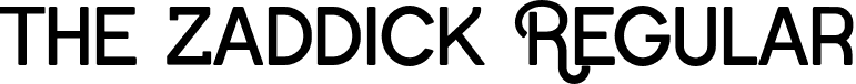 the zaddick Regular font - thezaddick-Regular.otf