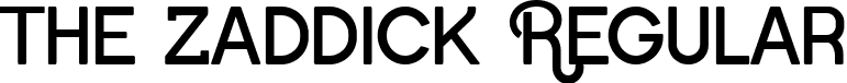 the zaddick Regular font - thezaddick-Regular.ttf