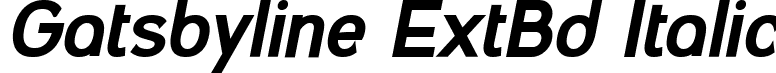 Gatsbyline ExtBd Italic font - Gatsbyline-ExtraBoldItalic.ttf