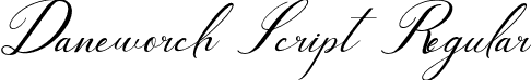 Daneworch Script Regular font - Daneworch.otf