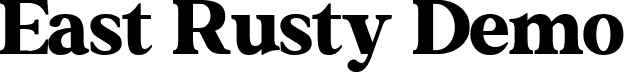 East Rusty Demo font - East Rusty Demo.ttf