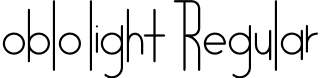 oblo light Regular font - oblolight-xge1z.otf