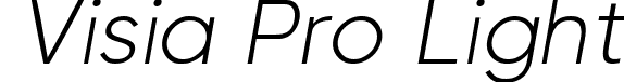 Visia Pro Light font - VisiaPro-LightItalic.ttf