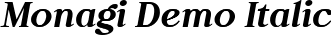 Monagi Demo Italic font - Monagi Demo-Italic.ttf