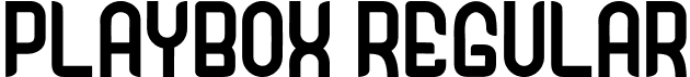 PLAYBOX Regular font - PLAYBOX.ttf