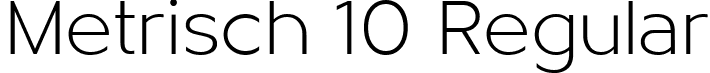 Metrisch 10 Regular font - Metrisch Light.ttf