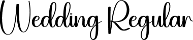 Wedding Regular font - Wedding.otf