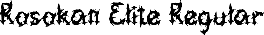 Rosokan Elite Regular font - RosokanElite.otf