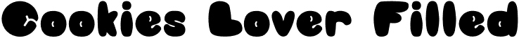 Cookies Lover Filled font - CookiesLover-Filled.otf