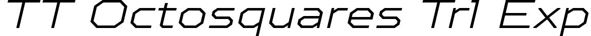 TT Octosquares Trl Exp font - TT-Octosquares-Trial-Expanded-ExtraLight-Italic.ttf