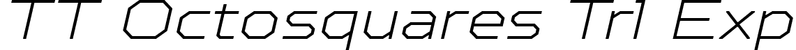 TT Octosquares Trl Exp font - TT-Octosquares-Trial-Expanded-Thin-Italic.ttf