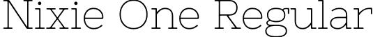 Nixie One Regular font - NixieOne-Regular.ttf