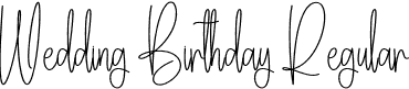 Wedding Birthday Regular font - Wedding-Birthday.otf