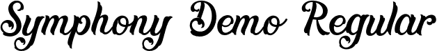 Symphony Demo Regular font - SymphonyDemoRegular-DOd43.otf