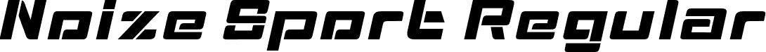 Noize Sport Regular font - NoizeSport-Regular.otf